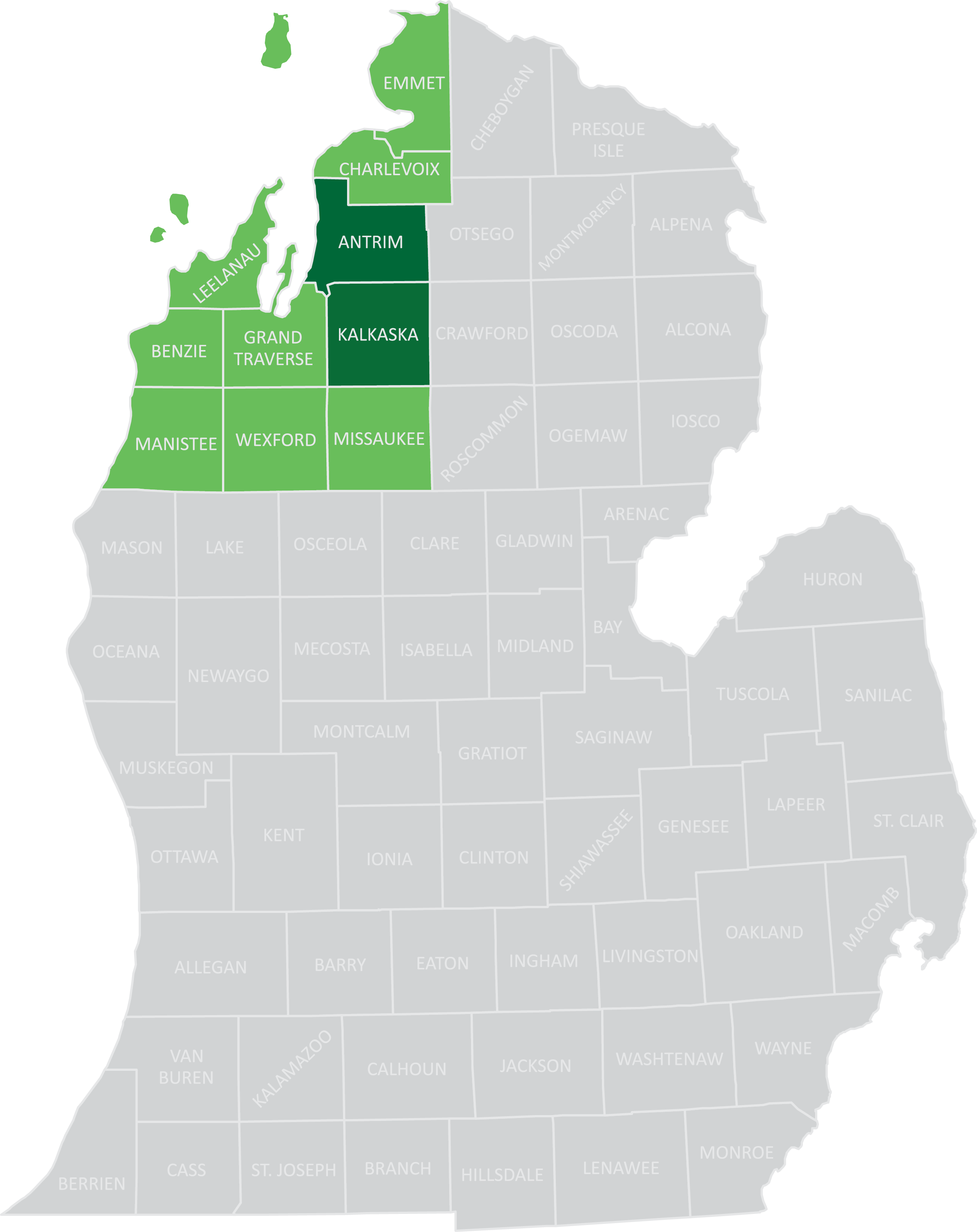 Antrim and Kalkaska Counties