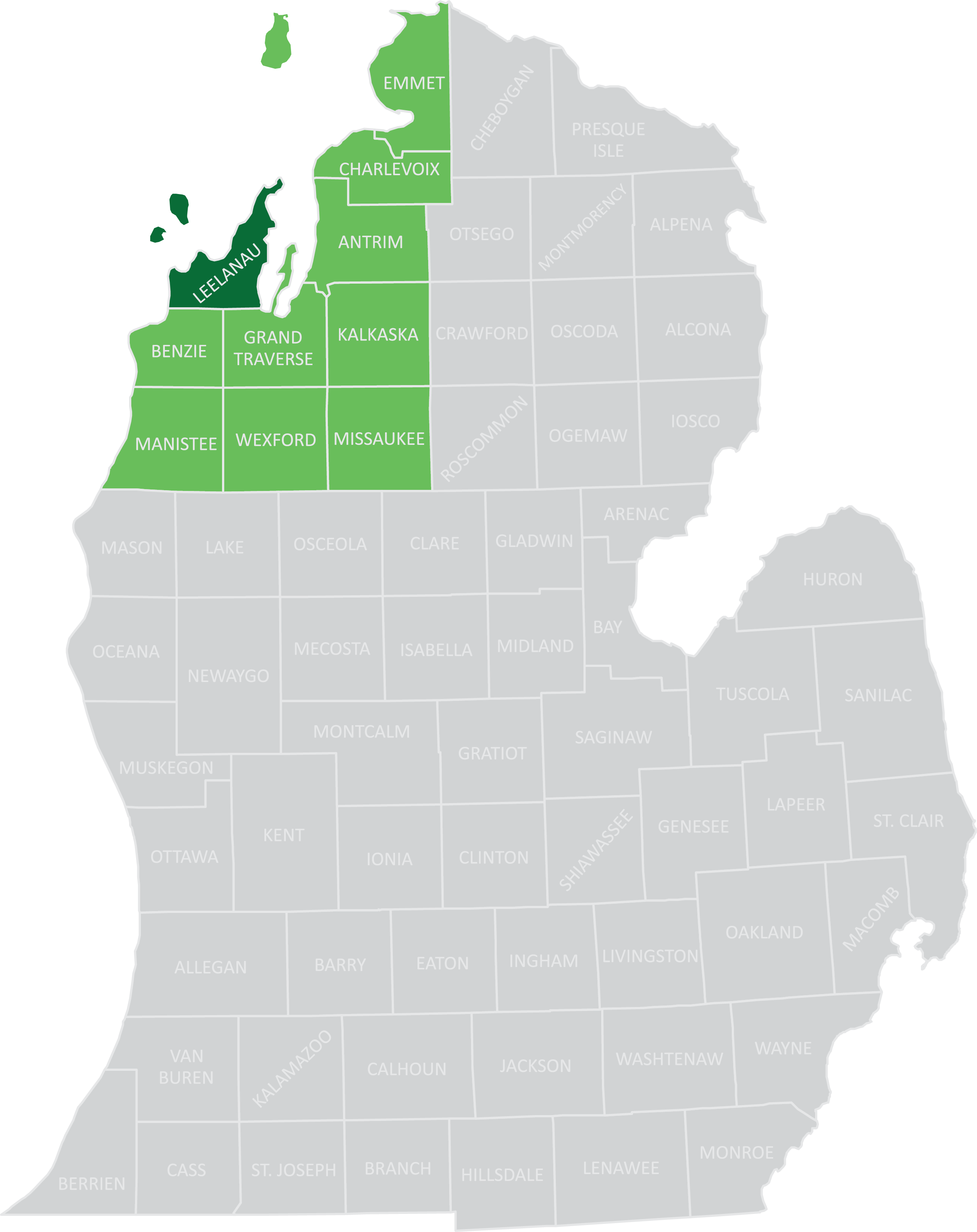 Leelanau County Map